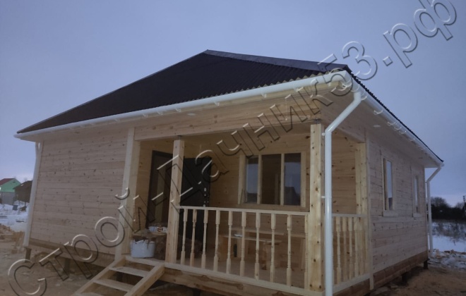 1 Брусовой дом ОД-9, 8х8м, 64 М², Ленинградская область, Гатчинский район, деревня Большая Ивановка (1)